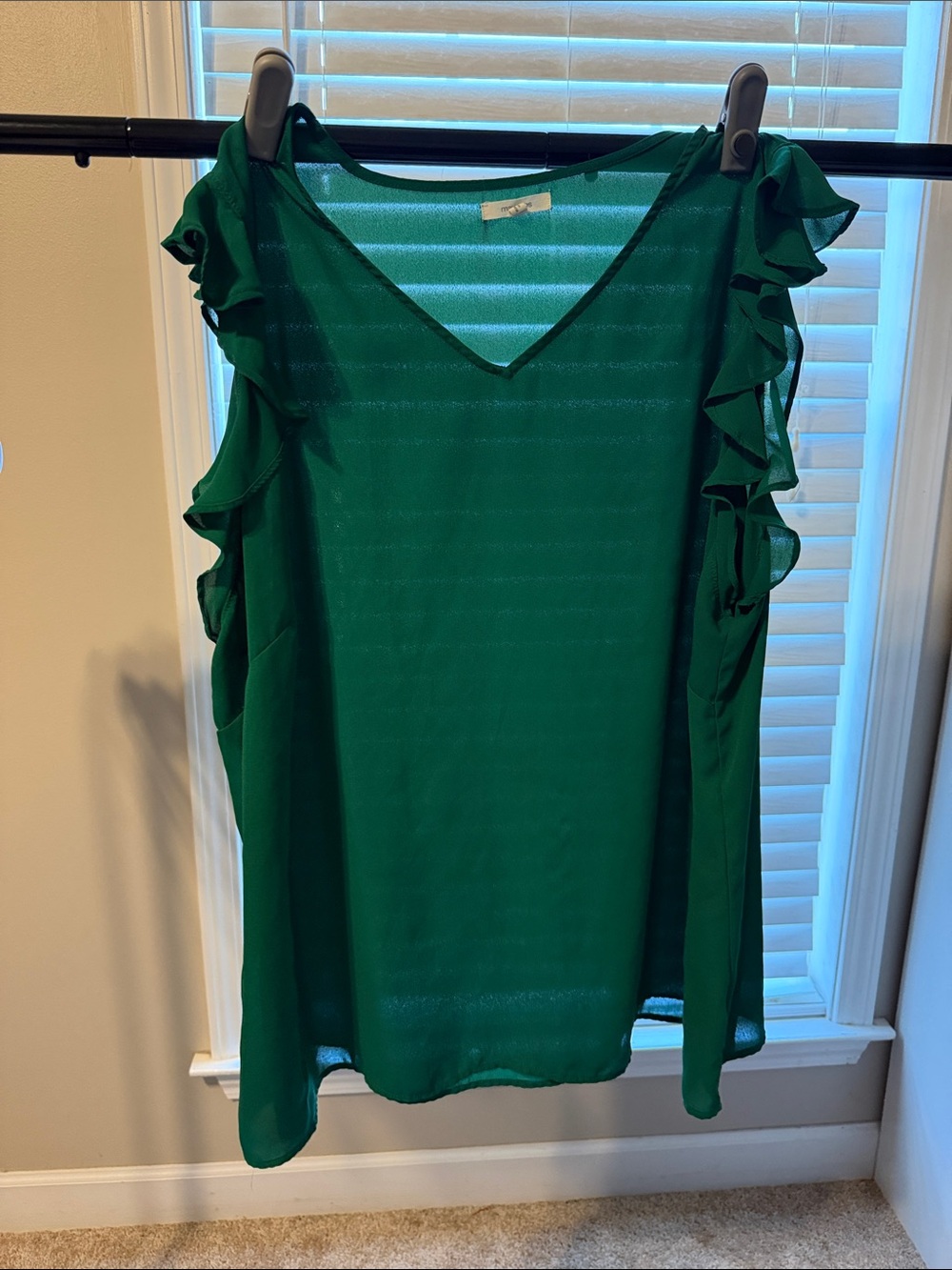 Maurices Emerald Green Ruffle V-Neck Camisole